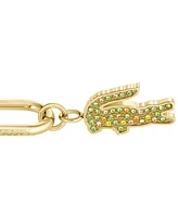 Lacoste Multicolor Crystal Crocodile Drop Earrings