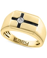 Effy Men's Diamond East-West Cross Ring (1/6 ct. t.w.) in 14k Gold