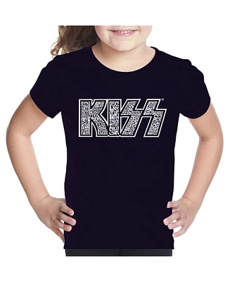 La Pop Art Girls Word T-shirt - Kiss