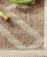 Safavieh Courtyard CY6923 and Bone 7'10" x 7'10" Sisal Weave Square Outdoor Area Rug