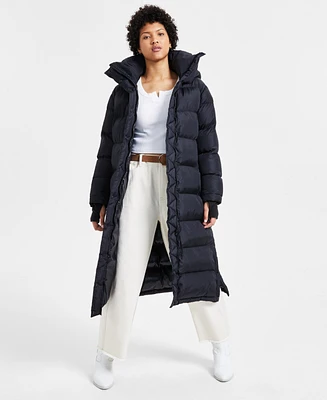 S13 Women's Harper Hooded Water-Resistant Maxi Puffer Coat