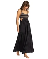 Roxy Juniors' Hot Tropics Cut-Out Tiered Maxi Dress