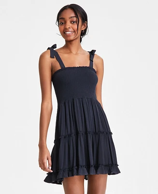 Miken Juniors' Smocked Swim Cover-Up Dress, Created for Macy's