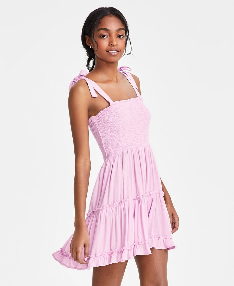 Miken Juniors' Smocked Swim Cover-Up Dress, Created for Macy's