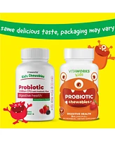 VitaWorks Kids Probiotic 5 Billion Cfu Acidophilus Blend with Prebiotic Fiber Chewable Tablets - Berry Flavor - Nut Free - Dietary Supplement