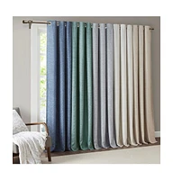 SunSmart Como Tonal Printed Faux Silk Room Darkening Curtain for Bedroom, Grommet Top Design Panels Pair for Living Room, Width 42 length 95 inches 2