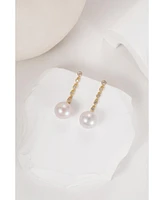 Electra Riviere Freshwater Pearl Drop Earrings