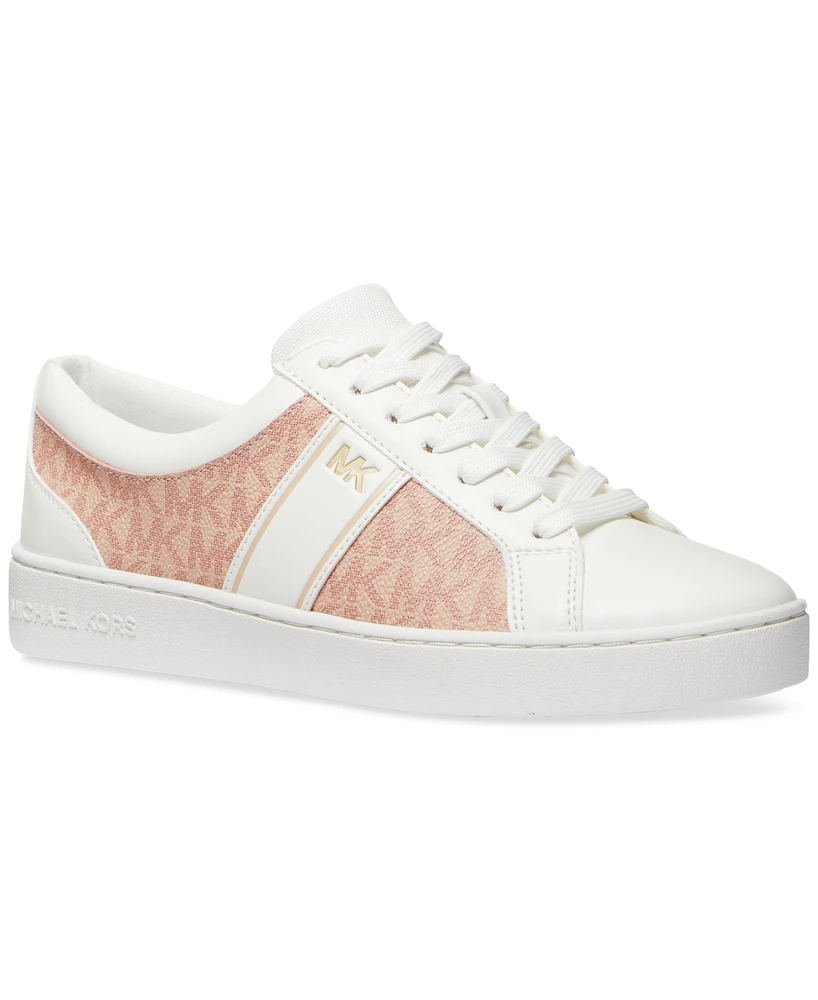 Michael Kors Mmk Juno Stripe Lace-Up Low-Top Sneakers