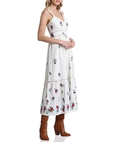 Avec Les Filles Women's Floral Eyelet Maxi Dress