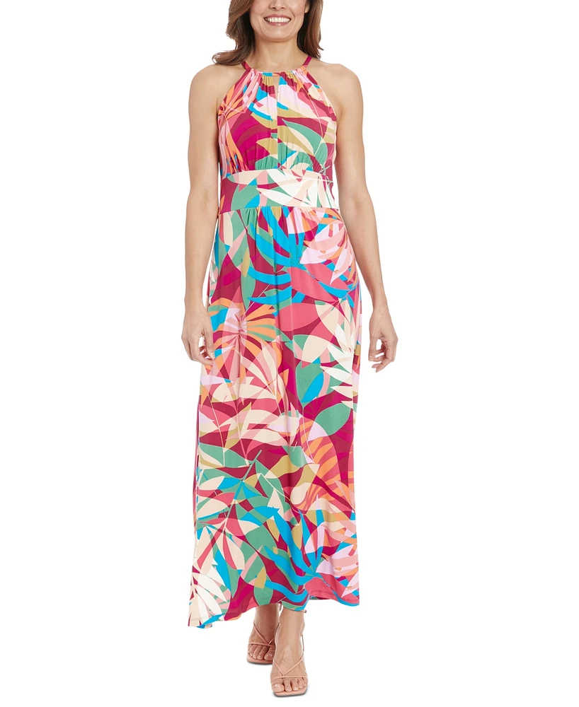 London Times Women's Printed Maxi Dress