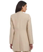 Calvin Klein Petite Open-Front 3/4-Roll-Sleeve Topper Jacket