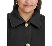 Tommy Hilfiger Plus Collared Button-Front Coat, Created for Macy's