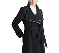 Dkny Women's Belted Wing-Collar Maxi Coat