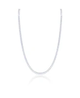 Etoielle White Gold Tone Cz Tennis Necklace