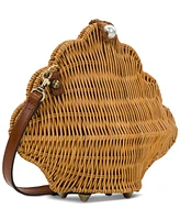 Patricia Nash Cala Luna Clam Small Rattan Crossbody Bag