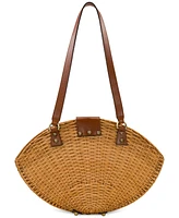 Patricia Nash Mare Shell Extra-Large Rattan Shoulder Bag