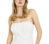 Guess Women's Elle Sleeveless Open-Back Lace Jumpsuit