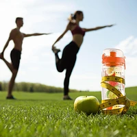 Leakproof Fruit Infuser Water Bottle with Anti-Slip Grip Large, 34 oz