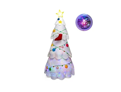 Slickblue Blow up Christmas Decoration with Colorful Rotating Light and Led Lights