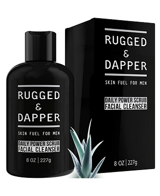 Rugged & Dapper Daily Power Scrub Facial Cleanser, Face Wash for Men, 8 Ounces