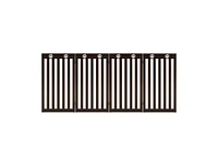 Slickblue 36 Inch Folding Wooden Freestanding Pet Gate with 360° Hinge