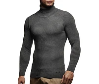 Leif Nelson Men's Turtleneck Sweater Slim Fit | Men's Polo Neck Longsleeve | Turtleneck Sweater Long Sleeve for Men