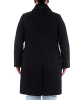 Anne Klein Plus Single-Breasted Walker Coat, Created for Macy's