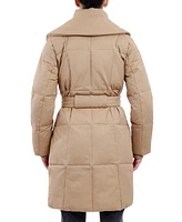 Anne Klein Women's Bibbed Belted Trench Puffer Coat