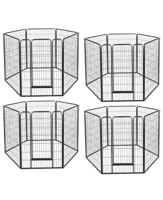 Yescom Dog Playpen Panels 47 inch Height Heavy Duty Outdoor Indoor Camping Rv Fence Barrier Metal Puppy Exercise Kennel for Large/Medium/Small Dogs