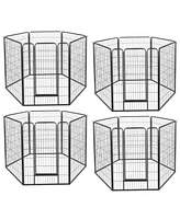 Yescom Dog Playpen Panels 47 inch Height Heavy Duty Outdoor Indoor Camping Rv Fence Barrier Metal Puppy Exercise Kennel for Large/Medium/Small Dogs