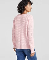 Charter Club Women's Cashmere Embellished Textured Cardigan, Created for Macy's