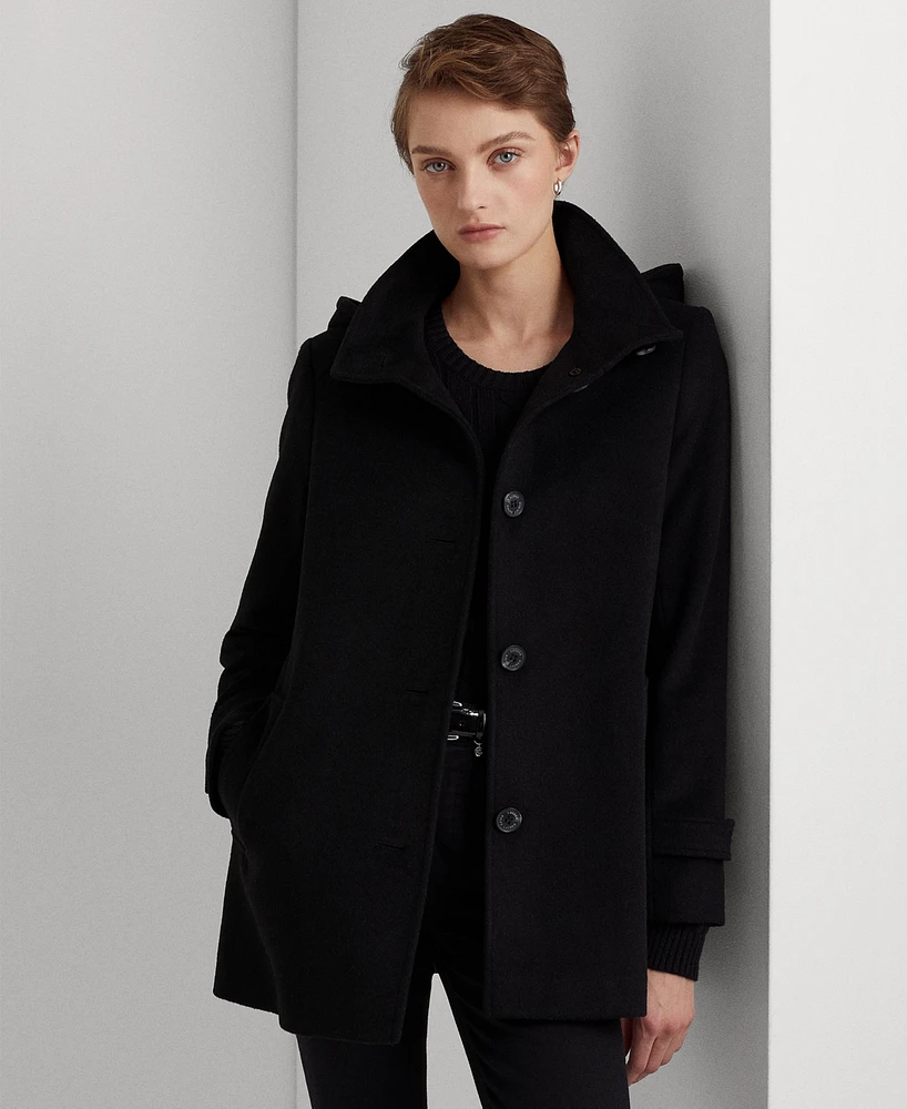 Lauren Ralph Women's Hooded A-Line Coat