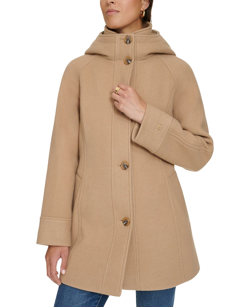 Tommy Hilfiger Women's Hooded Button-Front Coat, Created for Macy's