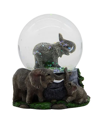 Fc Design 3.5"H Elephant Glitter Snow Globe Figurine Home Decor Perfect Gift for House Warming, Holidays and Birthdays
