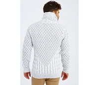 Leif Nelson Men's Knitted Pullover LN5225 size Xl, Black-Anthracite