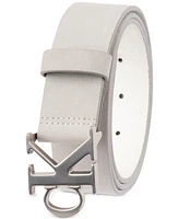 Calvin Klein Men's Plaque-Buckle Ck Logo Belt