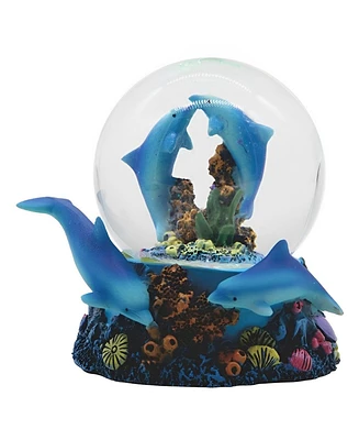 Fc Design 3.5"H Dolphin Glitter Snow Globe Figurine Home Decor Perfect Gift for House Warming, Holidays and Birthdays