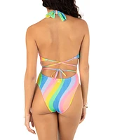 Hurley Juniors' Soft Waves Cheeky One-Piece Swimsuit