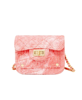 Tiny Treats + Zomi Gems Girls Tie Dye Quilted Denim Handbag