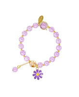 Tiny Treats + Zomi Gems Girls Daisy Crystal Bead Fashion Bracelet Set