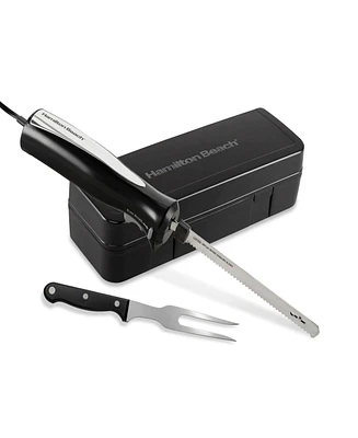 Hamilton Beach Electric Knife Set with Fork & Case - 74277G