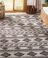 Safavieh Courtyard CY8529 Gray and Black 4' x 5'7" Outdoor Area Rug