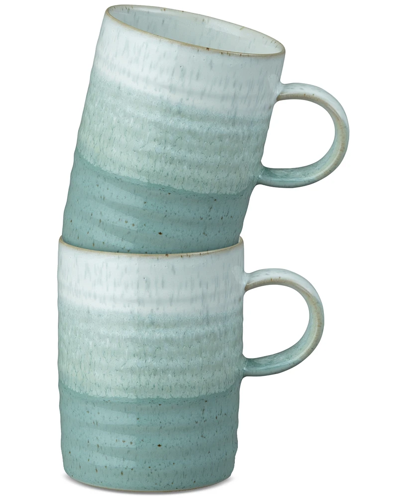 Kiln by Denby Collection Ridged Stoneware Mugs, Set of 2