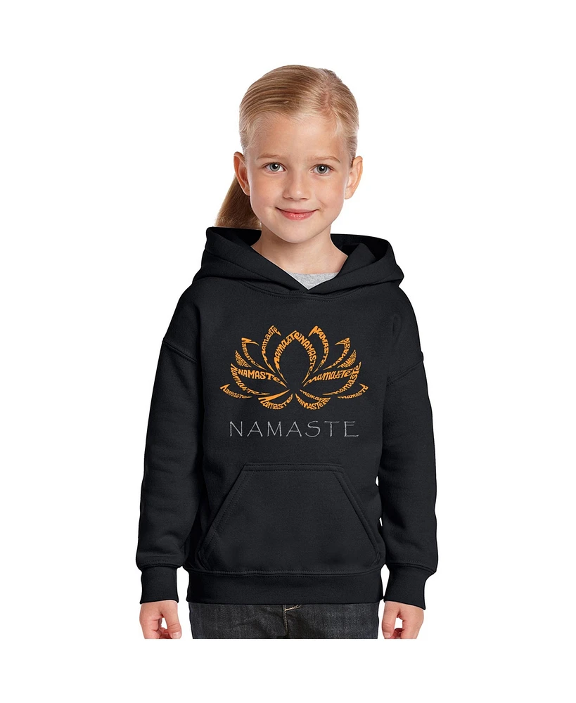 La Pop Art Girls Word Hooded Sweatshirt - Namaste