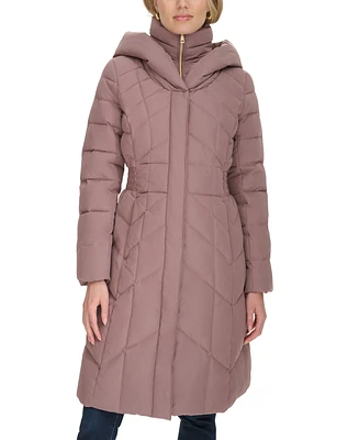 Cole Haan Women's Bibbed Hooded Puffer Coat