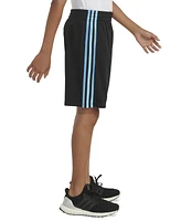 adidas Big Boys Elastic Waist 3-Stripe Mesh Shorts