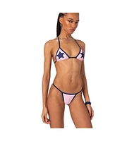 Edikted Women's International Girl Triangle Bikini Top