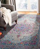 Safavieh Artisan ATN334 Gray and Fuchsia 5'1" x 7'6" Area Rug