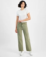 And Now This Women's Twisted-Seam Cargo Wide-Leg Jeans, Created for Macy's