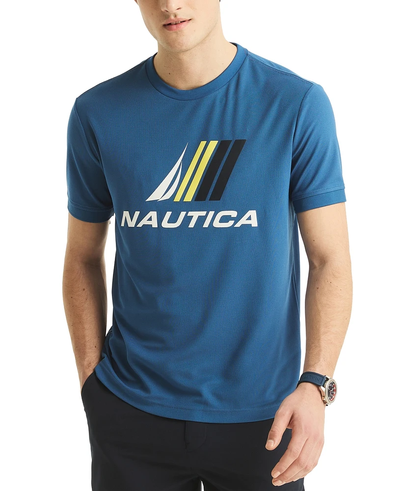 Nautica Men's Navtech Classic-Fit Logo Graphic Performance T-Shirt